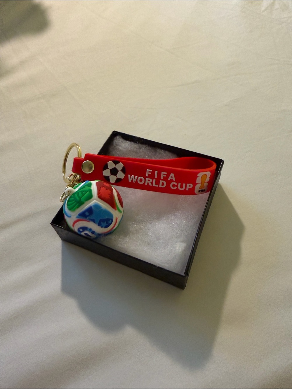 FIFA World Cup Keychain with Multicolor Soccer Ball